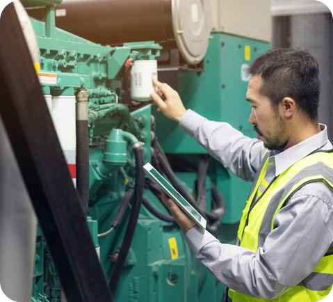 Technician working on maintenance